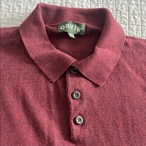 Orvis silk blend burgundy Sweater